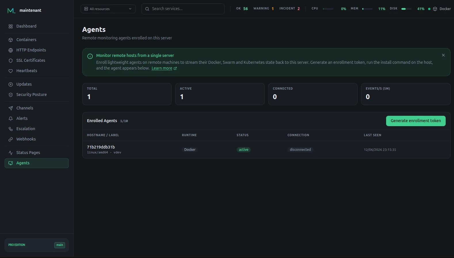 Multi-server agents: monitor your whole fleet from one server